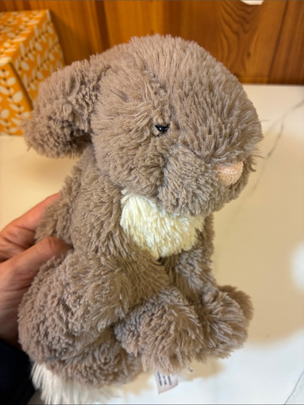 Jellycat Riley Beige Rabbit soft plush toy 8” - Picture 8 of 10